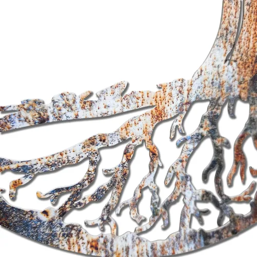 Vista 4 de Venovez Árbol de la vida Arte de pared Opción de madera o metal Decoración del hogar, decoración de oficina, colgante de pared Árbol redondo Regalo