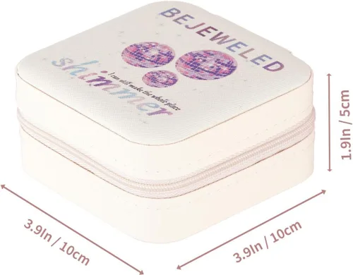 Vista 3 de Taylor Joyero Swiftie Merch, pequeño joyero para fanáticos de TS, regalos para amantes de la música, estuche de joyería portátil para anillos