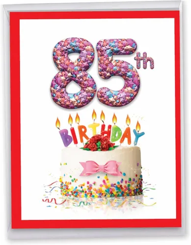 Vista 10 de NobleWorks - Divertida tarjeta de feliz cumpleaños número 85 (8.5 x 11 pulgadas) - Tarjeta jumbo para niños de 85 años, felicitaciones de cumpleaños