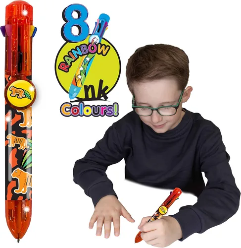 Vista 13 de Bolígrafo mariposa de Deluxebase. Bolígrafo retráctil multicolor 8 en 1 con diseño de animales lindos. Bolígrafo de escritura de tinta suave