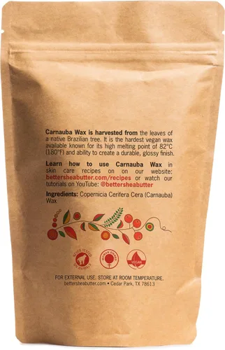 Vista 8 de Copos de cera de carnauba para bálsamos, velas y cuidado de la piel Cera vegana natural, ingrediente para bálsamo labial, bálsamos y acabado