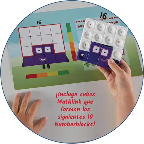 Vista 2 de hand2mind MathLink Cubes Numberblocks Conjunto de Actividades 11-20, 30 Actividades de Aprendizaje Preescolar, Bloques de Conteo, Cubos de Enlace