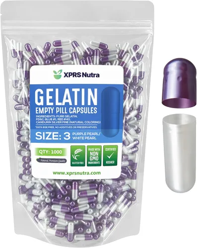Vista 30 de XPRS Nutra Cápsulas vacías tamaño 3 – 1000 cápsulas vacías de gelatina – Pastillas de relleno de cápsulas de bricolaje – Tapa de gel de píldora
