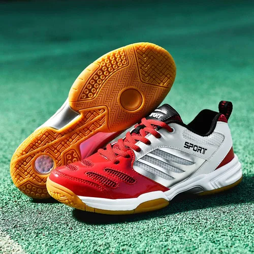 Vista 6 de zxcvb Tenis Bádminton Zapatos de los Hombres Nuevos Tendón de Ox Inferior de Desgaste Antideslizante de los Hombres de Baja Primavera Tenis de Mesa