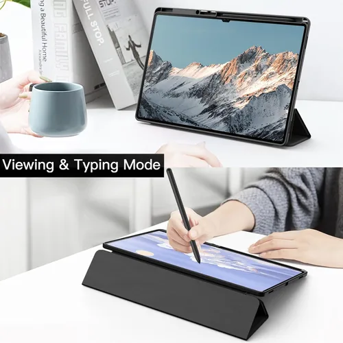 Vista 6 de JETech Funda para Samsung Galaxy Tab S10 Ultra/Tab S9 Ultra de 14.6 pulgadas con soporte para S Pen y parte trasera de policarbonato transparente