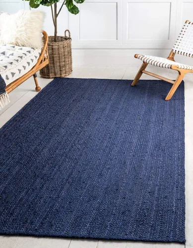 Vista 17 de Unique Loom Alfombra trenzada de la colección de yute - Dhaka (1' 2" x 6' 1", camino de mesa, gris)