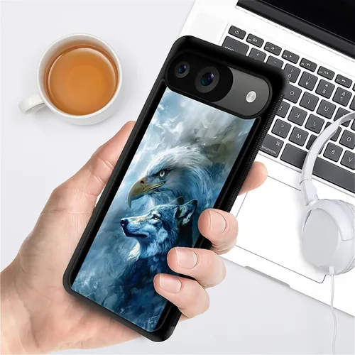 Vista 1910 de Compatible con Google Pixel 4A 5G Mobile Case Creative Acrylic Panel trasero Silicona Protección Grip especialmente diseñado para Google Pixel 4A 5G