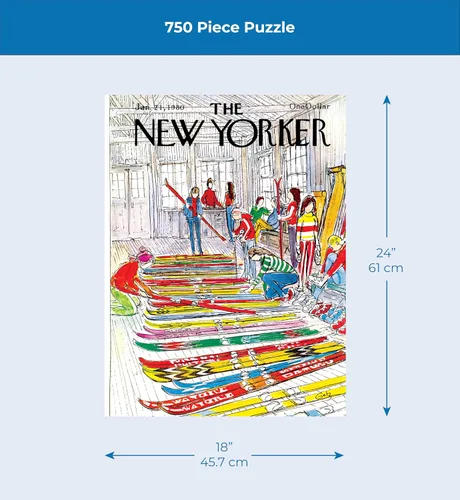 Vista 4 de New York Puzzle Company - Tienda de esquí New Yorker - Rompecabezas de 750 piezas Tienda de esquí 750 piezas