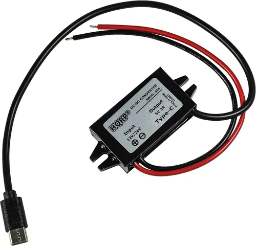 Vista 8 de HQRP Convertidor reductor DC-DC de 12/24V a 5V 3A 15W con conector micro USB macho adaptador de fuente de alimentación compatible con teclado Ring
