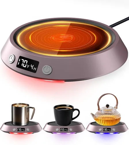 Vista 11 de Kepwam Calentador de Taza de Café – Calentador de Café Eléctrico de 55W para Escritorio, 3 Configuraciones de Temperatura y Temporizador de 2-9