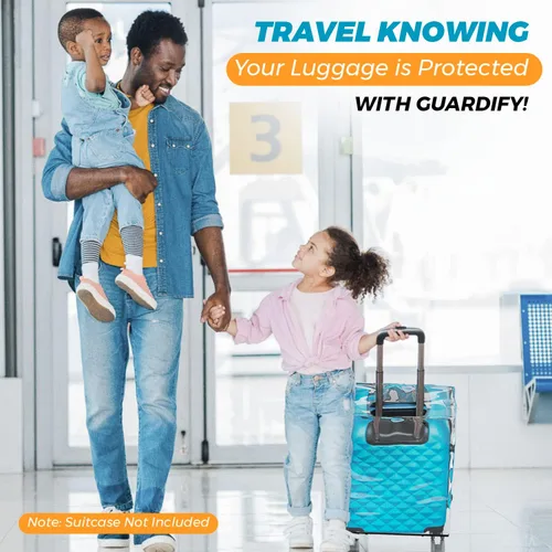 Vista 6 de Guardify Fundas de equipaje para maleta aprobadas por la Tsa, protector de equipaje transparente, funda de maleta Funda de equipaje de viaje