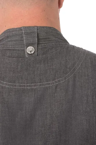 Vista 5 de Chef Works Abrigo de chef Delancey para hombre