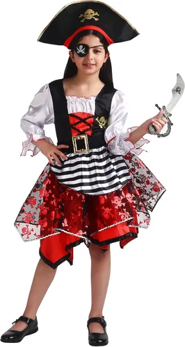 Vista 5 de Costumerry Disfraz de pirata para niñas de Halloween