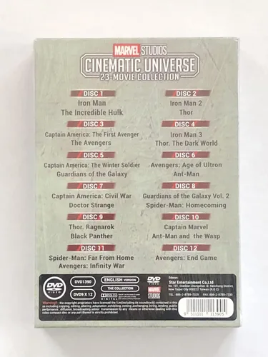 Vista 8 de Marvel Studios Cinematic Universe 23 Movie Collection DVD-12 Disc Sealed