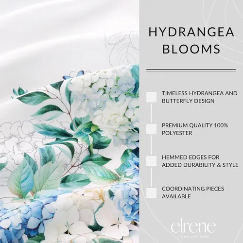 Vista 3 de Threadmade Hydrangea Bloom - Mantel floral de doble borde, multicolor, 70 pulgadas de ancho x 70 pulgadas de largo, redondo