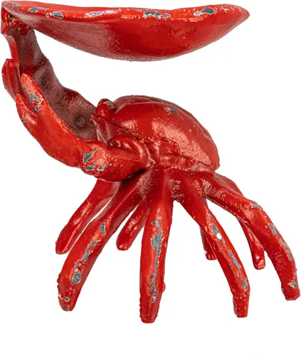 Vista 5 de Creative Co-Op - Plato decorativo en forma de cangrejo de hierro fundido envejecido, color rojo
