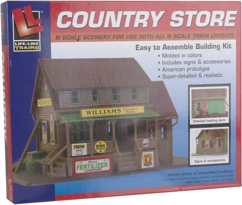 Vista 3 de Life-Like Trains Kit de construcción de escala N -William's County Store