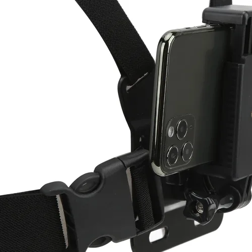 Vista 8 de VBESTLIFE Soporte de pecho para teléfono celular, soporte de clip universal para teléfono inteligente y cámara de acción, arnés de correa de pecho