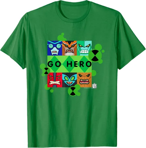 Vista 4 de Ben 10 Go Hero - Camiseta, Azul / Patchwork, S