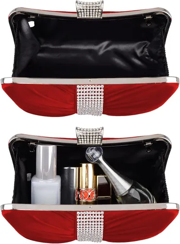 Vista 3 de Lifewish Bolso de noche plisado de satén para mujer bolso de noche para fiesta de graduación boda mujeresniñas