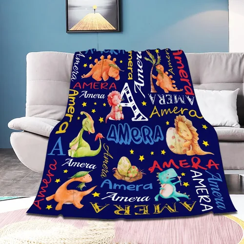 Vista 15 de Manta de bebé de esqueletos de dinosaurios de neón retro de los años 80, regalos para niños y niñas, decoración de dinosaurios, felpa suave
