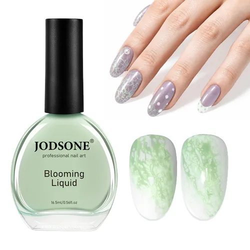 Vista 14 de JODSONE Ocean Wave - Esmalte de uñas en gel, 0.6 fl oz, líquido floreciente blanco ondulado para propagar el efecto de onda, texturas de ondas