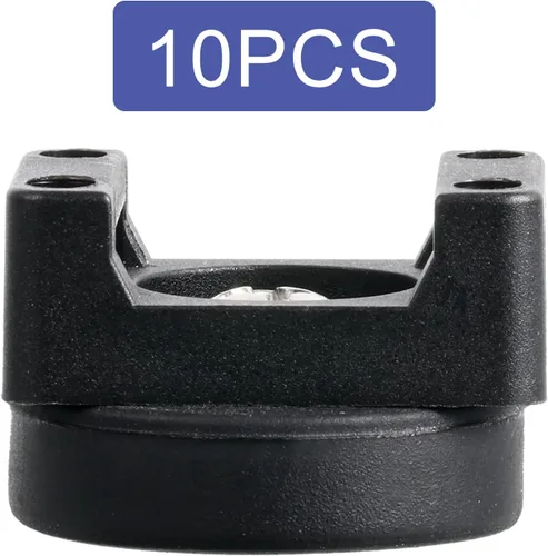 Vista 5 de Yookeer 10 clips magnéticos para cable de montaje con cremallera, color negro, 0.866 in Clips de cable multiusos para cableado eléctrico, base