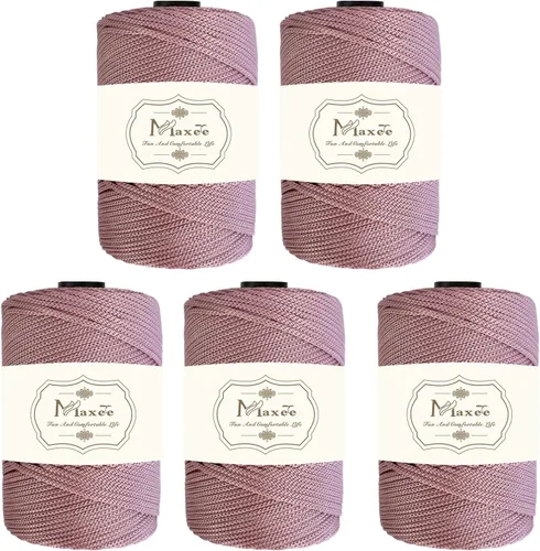 Vista 50 de Cordón de macramé de poliéster de alta calidad de 0.118 in × 218 yardas, 0.118 in, 100% polipropileno, ideal para ganchillo, ganchos de pared