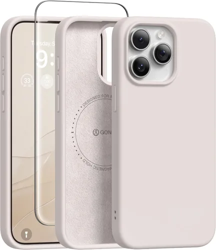 Vista 160 de GONEZ Funda magnética para iPhone 12 Case / 12 Pro Case, compatible con MagSafe, [protector de pantalla + protector de lente de cámara], funda