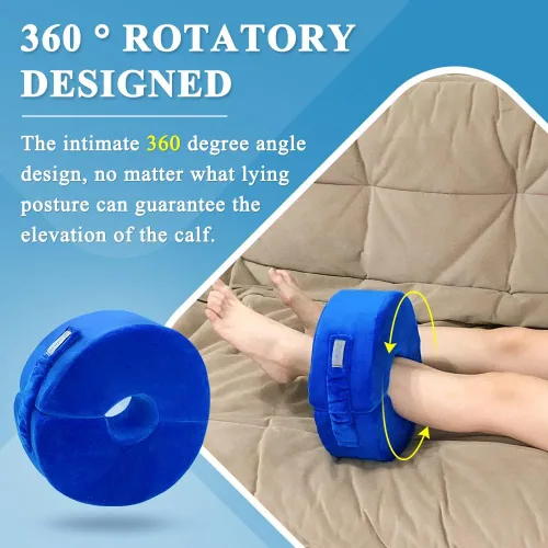 Vista 4 de Almohada de elevación de piernas Almohada de elevación de pie y tobillo Almohada de soporte de pierna para elevar la cuña del pie, almohada