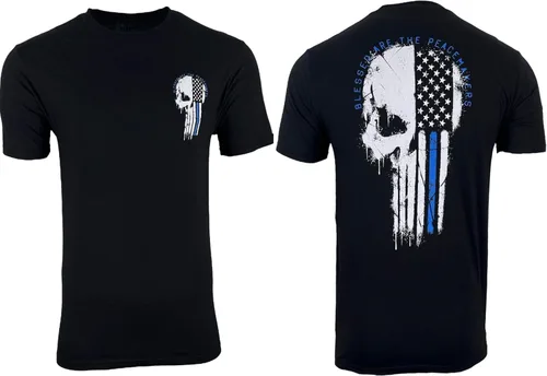 Vista 2 de Howitzer Style Camiseta para hombre Blessed Peacemakers Military Grunt MFG