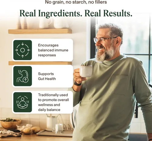 Vista 4 de Real Mushrooms Cápsulas de Cola de Pavo – Extracto de Hongo Orgánico para el Bienestar y Ritmo Diario – Vegano, Sin GMO, Sin Rellenos Extracto