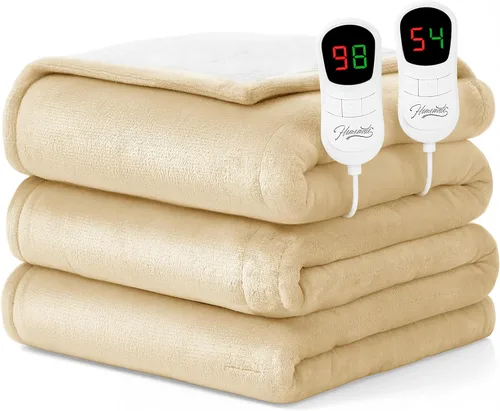 Vista 15 de Homemate Heated Blanket Electric Throw 50"x60" Heating Blanket ETL Cert 02 - Navy Blue