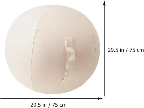 Vista 2 de LUOZZY Pelotas de yoga de 29.5 in, protector de pelotas de yoga (29.5 pulgadas)