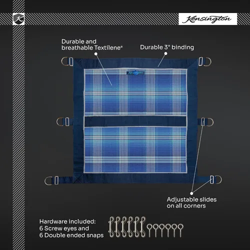 Vista 3 de Kensington - Protector de puerta para caballos, diseñado para mantener a los caballos de forma segura con estilo, correas ajustables y accesorios