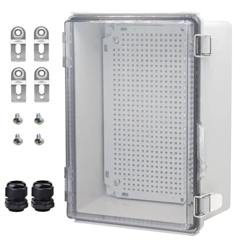 Vista 19 de Caja Eléctrica Impermeable para Exteriores Caja de Conexiones Resistente a la Intemperie IP67 Carcasa de Plástico ABS Caja de Proyecto para Gris