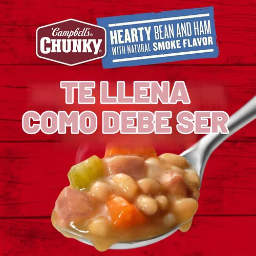 Vista 7 de Sopa Campbell’s Chunky, sopa de frijoles con jamón, lata de 19 Oz