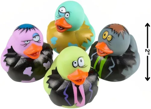 Vista 2 de Duckies de goma Zombie de 2 pulgadas (paquete a granel de 12 patos)