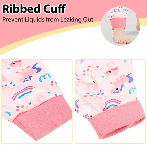 Vista 4 de MooMoo Baby Pantalones de pañales impermeables para entrenamiento para ir al baño, 2 paquetes de pañales cortos nocturnos para niños y niñas