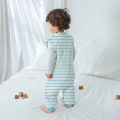 Vista 7 de Saco de dormir para bebé con pies 2.5 TOG de invierno para niños pequeños, saco de dormir de algodón peinado para bebés