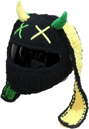 Vista 3 de Beanie, Fundas para cascos de motocicleta, divertidos conejos, orejas de felpa, cubiertas protectoras de cara completa para paseos divertidos