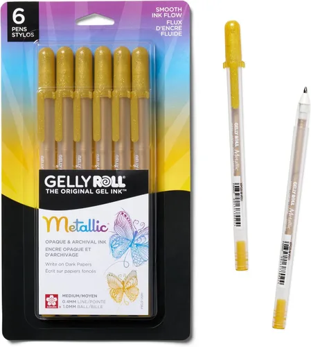 Vista 9 de Juego de bolígrafos de tinta en gel Sakura 37379 Gelly Roll en cartón con burbuja, 5 piezas, punta fina, colores surtidos