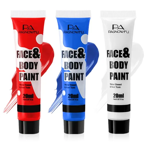 Vista 12 de Pintura blanca para el cuerpo de la cara, pintura corporal a base Blanco