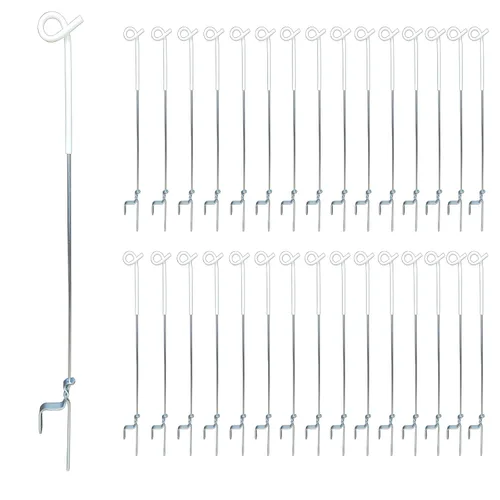 Vista 8 de ARIFARO - Paquete de 30 postes de valla escalonados de 41 pulgadas, poste de cercado eléctrico, cercado de metal para jardín para límites de pastos