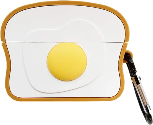 Vista 21 de Linda funda para Airpods, divertida y creativa 3D con forma de frutas y verduras con soporte de hebilla de anillo, funda de silicona suave a prueba