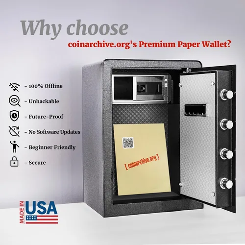 Vista 3 de Cartera criptográfica de papel sellado Cartera criptográfica de papel de almacenamiento en frío (2 unidades) Generación de llaves sin conexión, 2