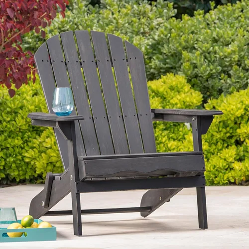 Vista 9 de Folding Adirondack Chairs, Solid Wood Outdoor Patio Chairs with All-Weather Construction for Yard, Garden, Backyard, Deck & Fire Pit,Blue