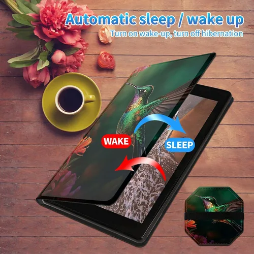 Vista 4 de Funda delgada para Samsung Galaxy Tab S6 Lite de 10.4 pulgadas modelo 2022/2020 + 1 almohadilla de limpieza de pantalla, funda de piel sintética