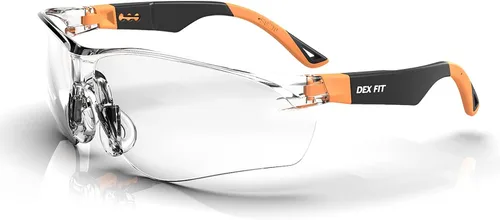 Vista 15 de DEX FIT Gafas de seguridad SG210N – Antivaho y resistentes a los arañazos Z87.1 protección ocular, patillas ajustables y agarre antideslizante