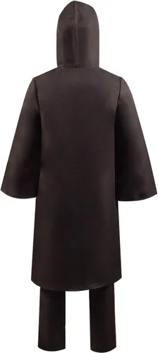 Vista 3 de Rongxu Disfraz de túnica con capucha para niños, conjunto completo de disfraz de Halloween